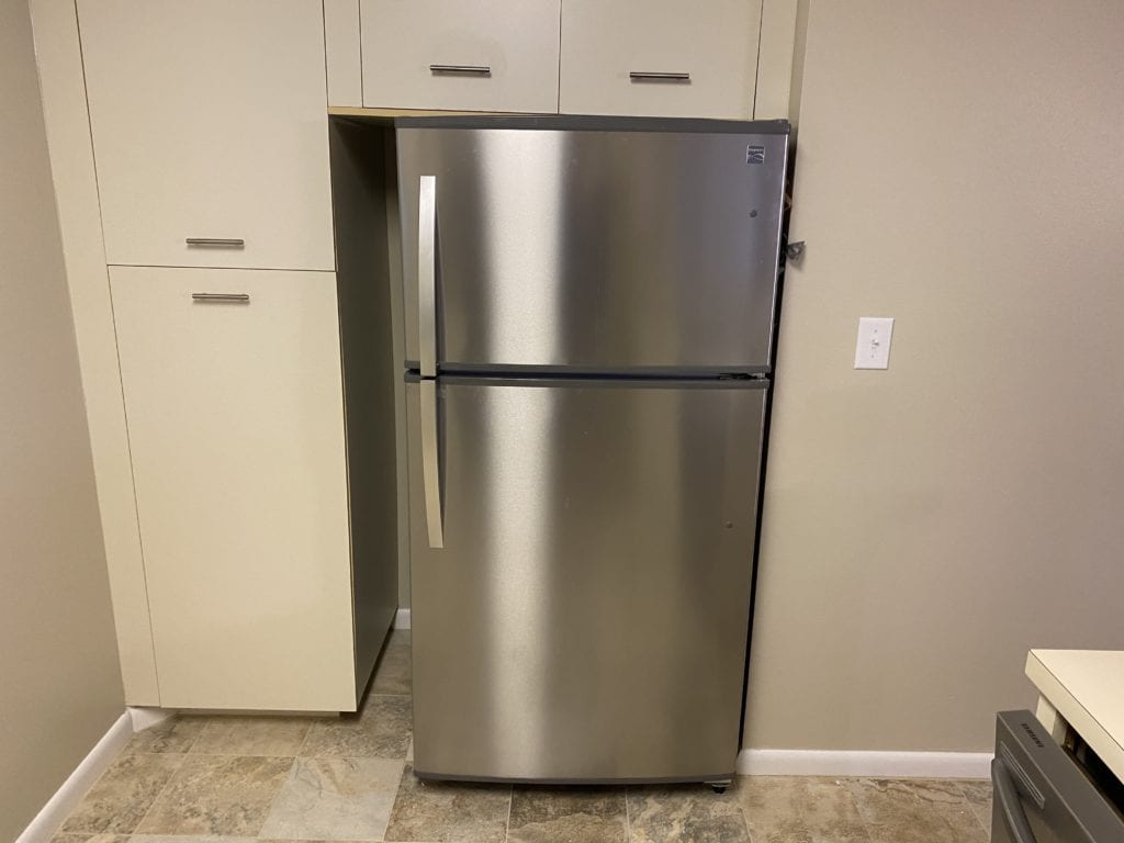 Full-size refrigerator with ice maker at Bahia 155 Isla del Sol vacation condo
