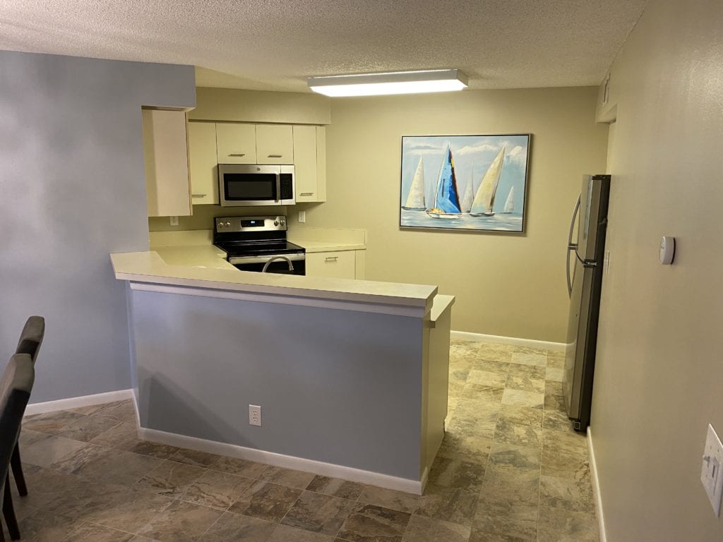 Modern full kitchen with appliances at Bahia 155, Isla del Sol vacation rental