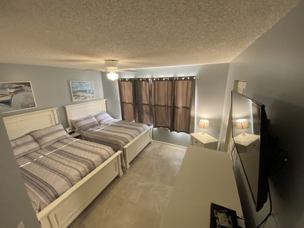 Guest bedroom at Bahia 155 – two full beds for comfortable sleeping