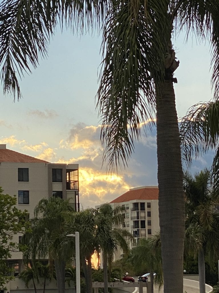 View from front door of Bahia 155 ground-floor condo, Isla del Sol FL