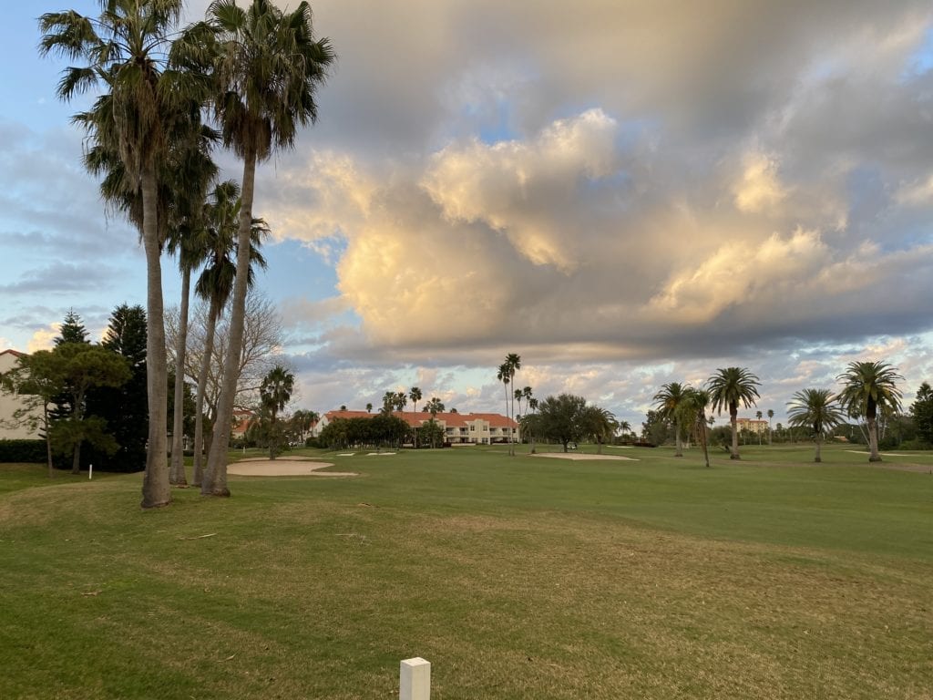 Tropical landscaping and grounds at Vista Verde East condo community