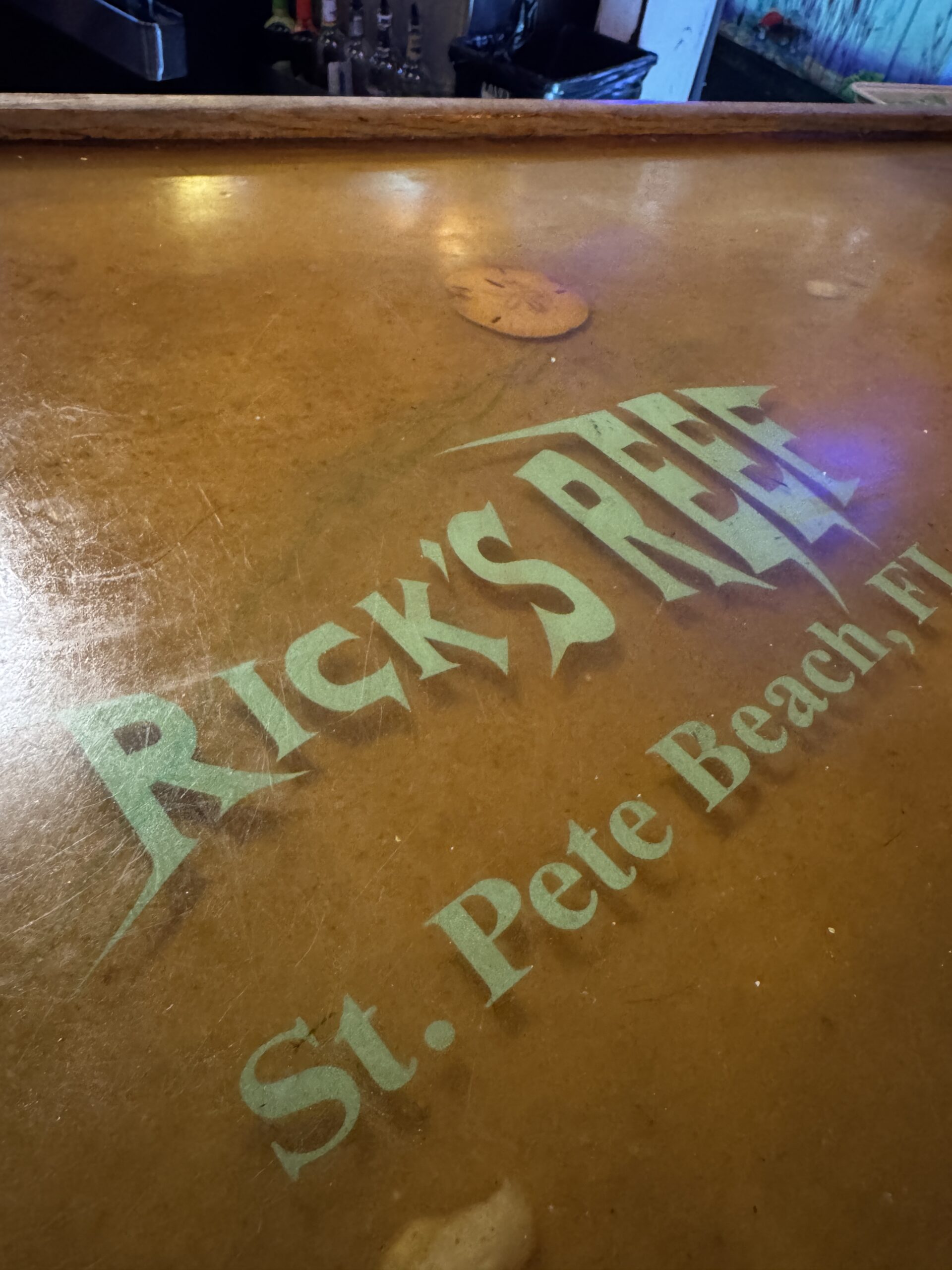 Rick's Reef restaurant sign at St. Pete Beach Florida - waterfront dining