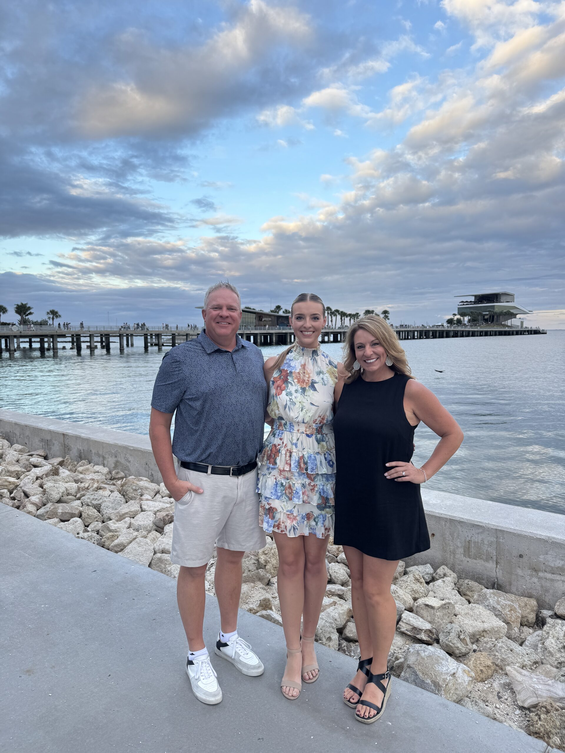 Couple enjoying the waterfront at St. Pete Beach near Bahia 155 on Isla del Sol