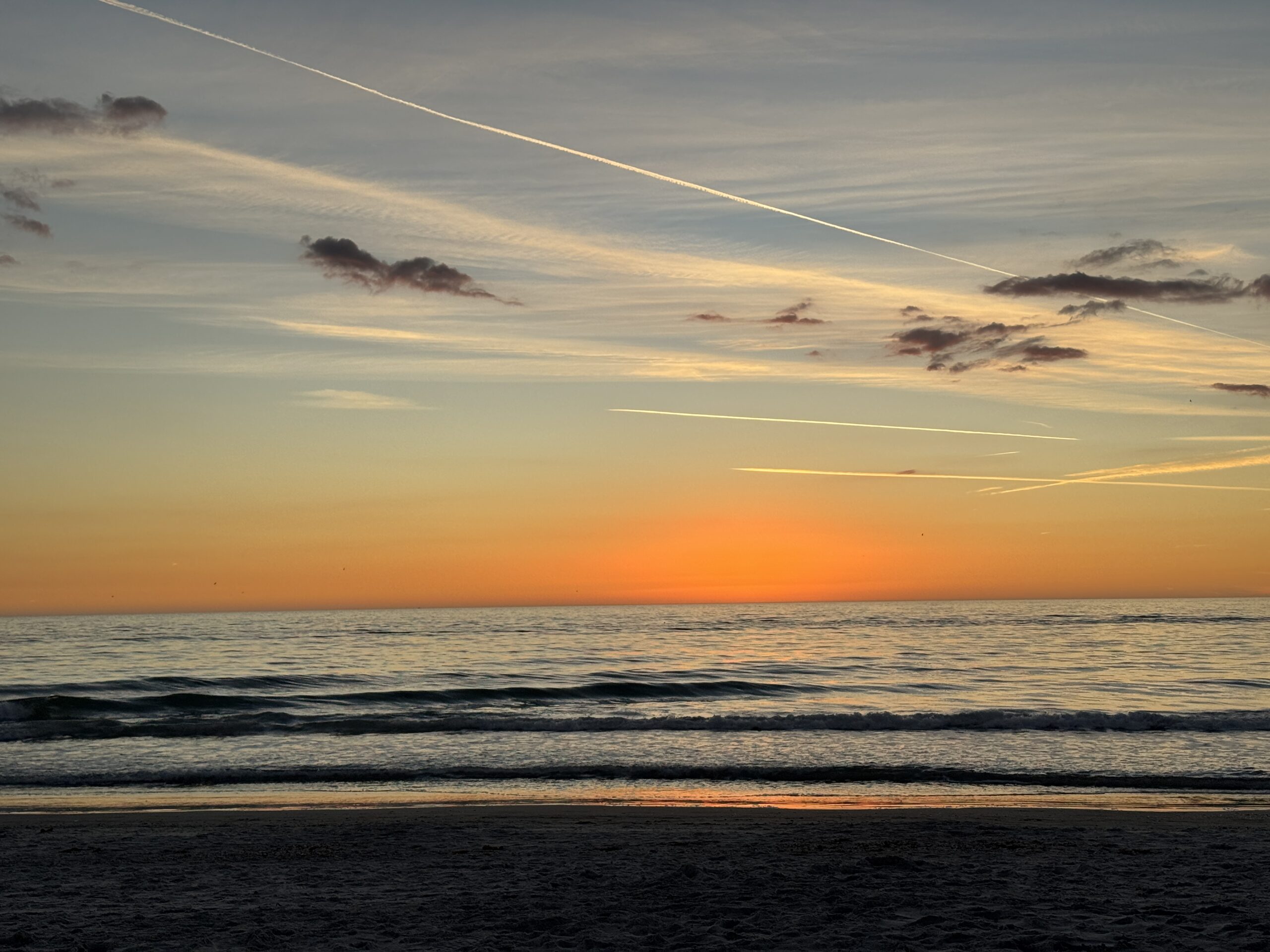 Beautiful sunset over the Gulf of Mexico from St. Pete Beach near Isla del Sol